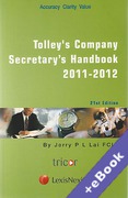 Cover of Tolley's Company Secretary's Handbook 2011 - 2012 (Book & eBook Pack)
