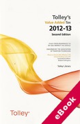Cover of Tolley's Value Added Tax 2012-13: 2nd edition (eBook)