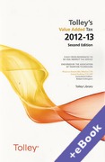 Cover of Tolley's Value Added Tax 2012-13: 2nd edition (Book & eBook Pack)