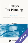 Cover of Tolley's Tax Planning 2012-13 (Book & eBook Pack)
