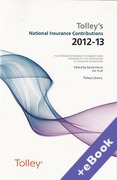 Cover of Tolley's National Insurance Contributions 2012-13 (Book & eBook Pack)