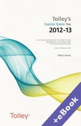 Cover of Tolley's Capital Gains Tax 2012 - 2013 (Book & eBook Pack)