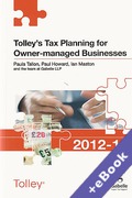 Cover of Tolley's Tax Planning for Owner Managed Businesses 2012-13 (Book & eBook Pack)