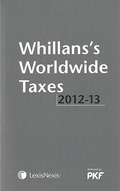 Cover of Whillans's Worldwide Taxes 2012-2013