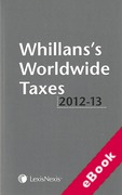 Cover of Whillans's Worldwide Taxes 2012-2013 (eBook)