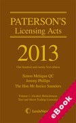 Cover of Paterson's Licensing Acts 2013 (eBook)