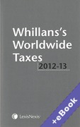 Cover of Whillans's Worldwide Taxes 2012-2013 (Book & eBook Pack)