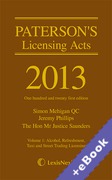 Cover of Paterson's Licensing Acts 2013 (Book & eBook Pack)