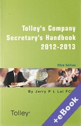 Cover of Tolley's Company Secretary's Handbook 2012-13 (Book & eBook Pack)