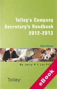 Cover of Tolley's Company Secretary's Handbook 2012-13 (eBook)