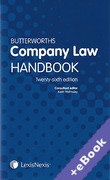 Cover of Butterworths Company Law Handbook 2012 26th ed (Book & eBook Pack)