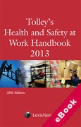 Cover of Tolley's Health and Safety at Work Handbook 2013 (eBook)
