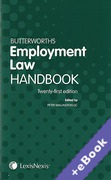Cover of Butterworths Employment Law Handbook 2013 (Book & eBook Pack)