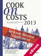 Cover of Cook on Costs 2013: Jackson Review Supplement  (eBook)