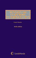 Cover of Bennion on Statutory Interpretation 6th ed