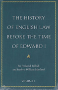 Cover of The History of English Law Before the Time of Edward I