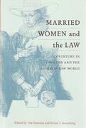 Cover of Married Women and the Law: Coverture in England and the Common Law World