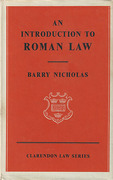 Cover of An Introduction to Roman Law