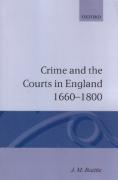 Cover of Crime and the Courts in England 1660 -1800