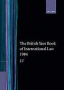 Cover of The British Year Book of International Law: 1984
