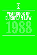 Cover of Year Book of European Law: Vol 8