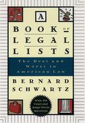 Cover of A Book of Legal Lists