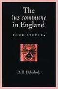 Cover of The Ius Commune in England: Four Studies