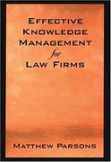 Cover of Effective Knowledge Management for Law Firms