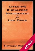 Cover of Effective Knowledge Management for Law Firms (eBook)