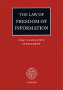 Cover of The Law of Freedom of Information: First Cumulative Supplement