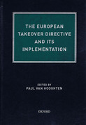 Cover of The European Takeover Directive and its Implementation