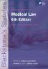 Cover of Blackstone's Statutes on Medical Law 