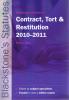 Cover of Blackstone's (External LLB) Statutes On Contract, Tort & Restitution 2010 - 2011