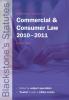 Cover of Blackstone's Statutes on Commercial & Consumer Law 2010 - 2011