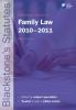 Cover of Blackstone's Statutes on Family Law 2010 - 2011