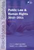 Cover of Blackstone's (External LLB) Statutes on Public Law and Human Rights 2010 - 2011