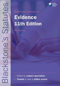 Cover of Blackstone's Statutes on Evidence
