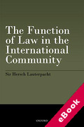 Cover of The Function of Law in the International Community (eBook)