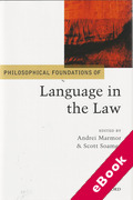 Cover of Philosophical Foundations of Language in the Law (eBook)