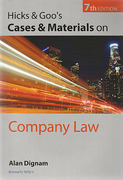 Cover of Hicks and Goo's Cases and Materials on Company Law