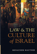 Cover of Law and the Culture of Israel