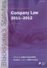Cover of Blackstone's Statutes on Company Law 2011 - 2012