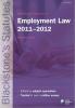 Cover of Blackstone's Statutes on Employment Law 2011 - 2012