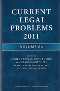 Cover of Current Legal Problems 2011: Volume 64