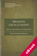 Cover of Rwanda's Gacaca Courts: Between Retribution and Reparation (eBook)