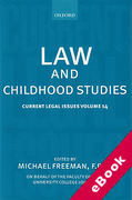 Cover of Current Legal Issues Volume 14: Law and Childhood Studies (eBook)