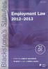 Cover of Blackstone's Statutes on Employment Law 2012 - 2013