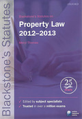 Cover of Blackstone's Statutes on Property Law 2012 - 2013