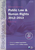Cover of Blackstone's Statutes on Public Law and Human Rights 2012 - 2013
