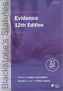 Cover of Blackstone's Statutes on Evidence